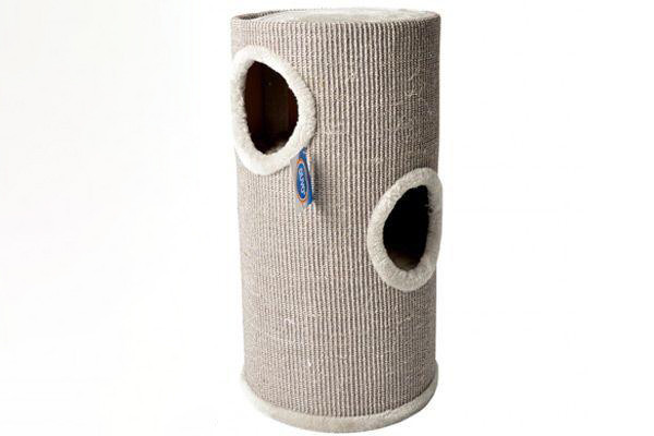 Krabton Tower lichtgrijs met sisal en pluche.
