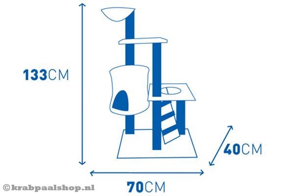 Krabpaal met een ruim formaat.