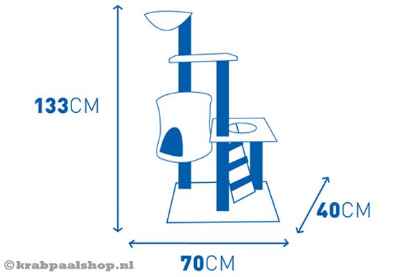 Krabpaal met een ruim formaat.
